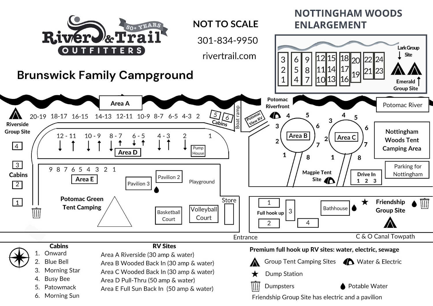 map of Brunswick Family Campground