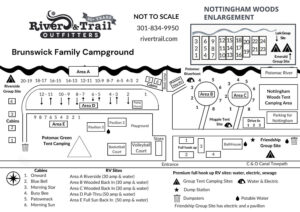 map of the Brunswick Family Campground